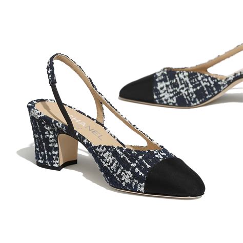 chanel slingbacks tweed|chanel slingback price.